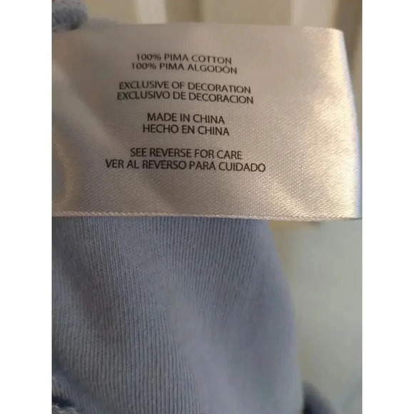 Orvis Top Women's Blue V Neck Quarter Sleeve Sz L Pit To Pit 24 Length 26 Pima - Picture 8 of 9